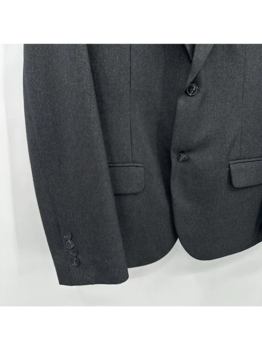 BLUFFWORKS GRAMERCY TRAVEL BLAZER slim fit jacket sport coat 46R metro gray knit